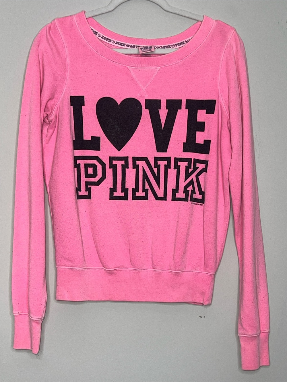 Y2K Millennial PINK Victoria's Secret Women's 'Love PINK' Crewneck Sweatshirt